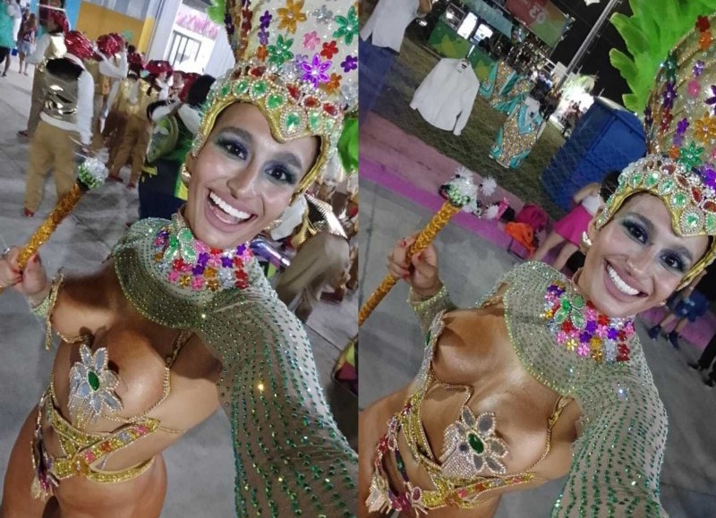 Deslumbró en los carnavales de Corrientes.