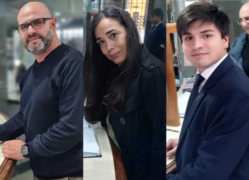 Algunos de los firmantes.