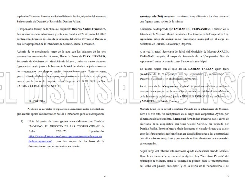 La intendente de Moreno, Mariel Fernández, está siendo investigada por el fiscal Federico Soñora. (Foto: El Disenso)
