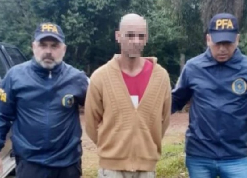 Daniel Celso Núñez fue capturado en la selva misionera por personal de la Policía Federal.