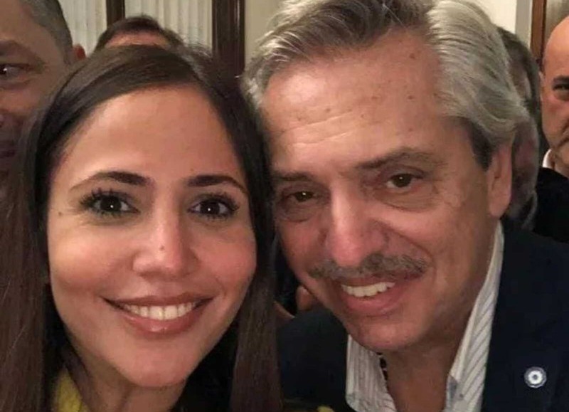 La ex diputada Romina Uhrig y el ex presidente Alberto Fernández.