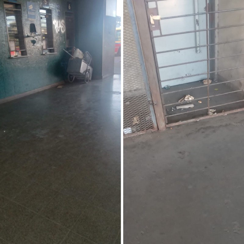 La mugre se encuentra en cualquier punto.