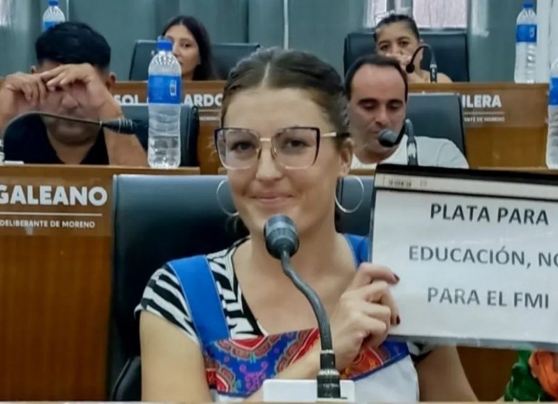 La concejal del Frente de Izquierda en Moreno, Erica Seitler.