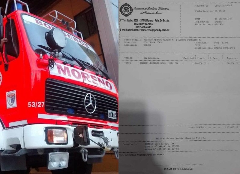 La boleta de venta del coche autobomba en 2015, bajo sobreprecio.