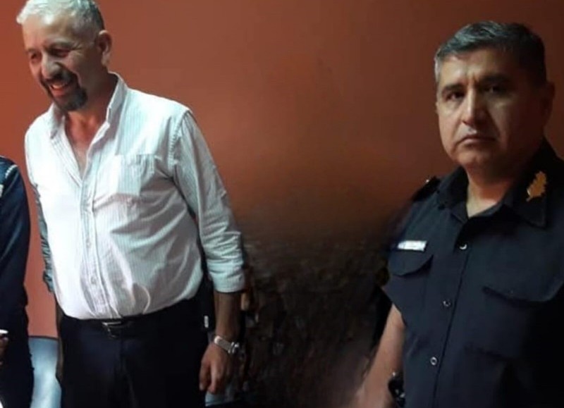 El ex comisario Daniel Ibarra y el superintendente Miguel Zalazar.