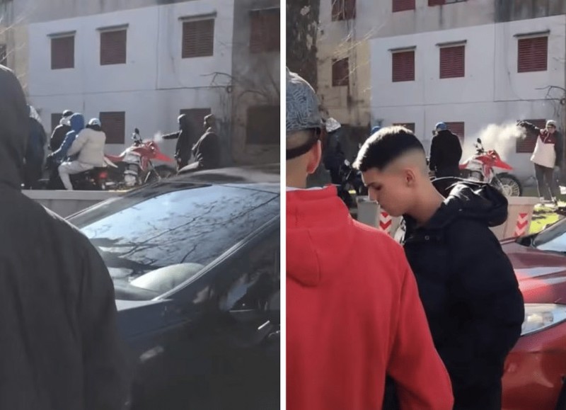 Imágenes del tiroteo en la ciudad.