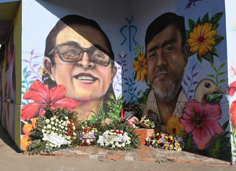 Mural acerca de la tragedia en la ciudad.
