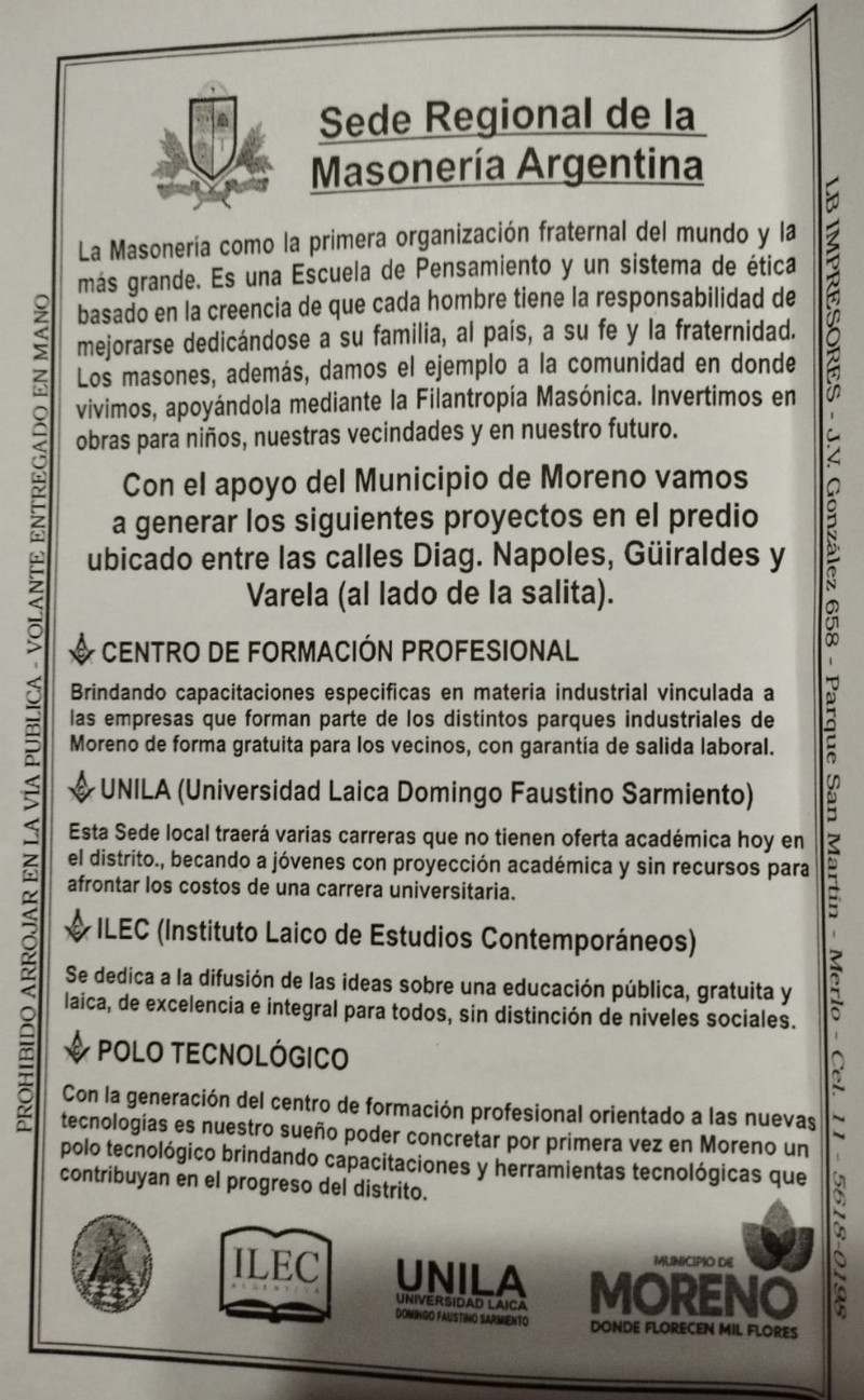 Relación con la masonería.