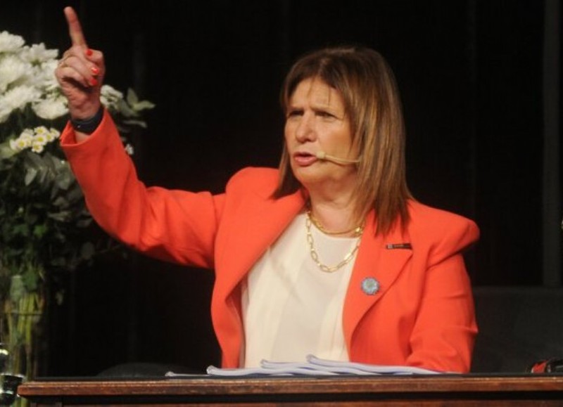En su visita a la localidad bonaerense de Moreno, Patricia Bullrich.