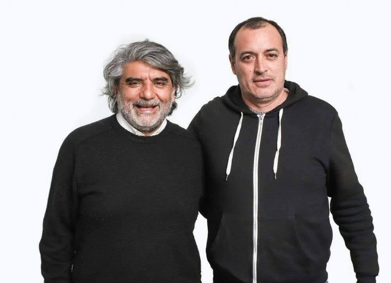 El actual ministro de Trabajo de la provincia de Buenos Aires, Walter Correa, junto al director del establecimiento, Marcelo Panuccio.