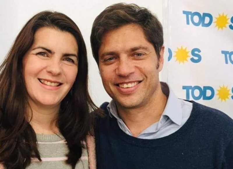 La intendente de Moreno, Mariel Fernández, y el gobernador bonaerense Axel Kicillof.
