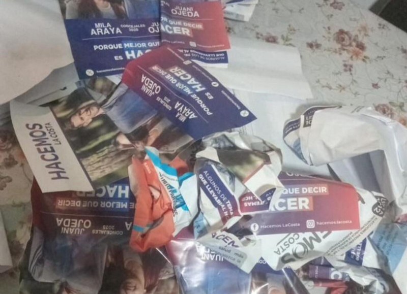 Las boletas destruidas de Hacemos La Costa.