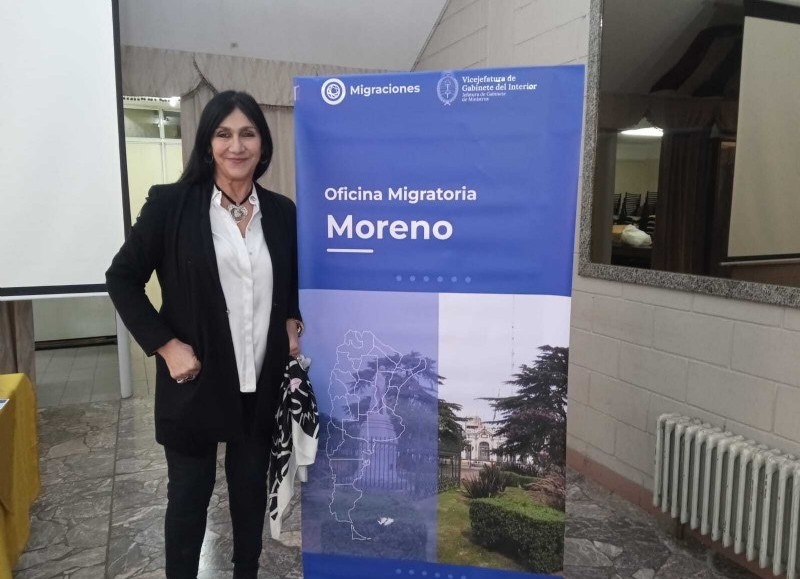 La titular de la Delegación de Moreno de la Dirección Nacional de Migraciones, Claudia Asseff.