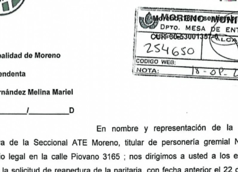 Además, se solicitó el pago del bono extraordinario.