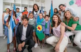 Mariel Fernández se olvidó de las falencias educativas e inaugura un nuevo jardín en Moreno